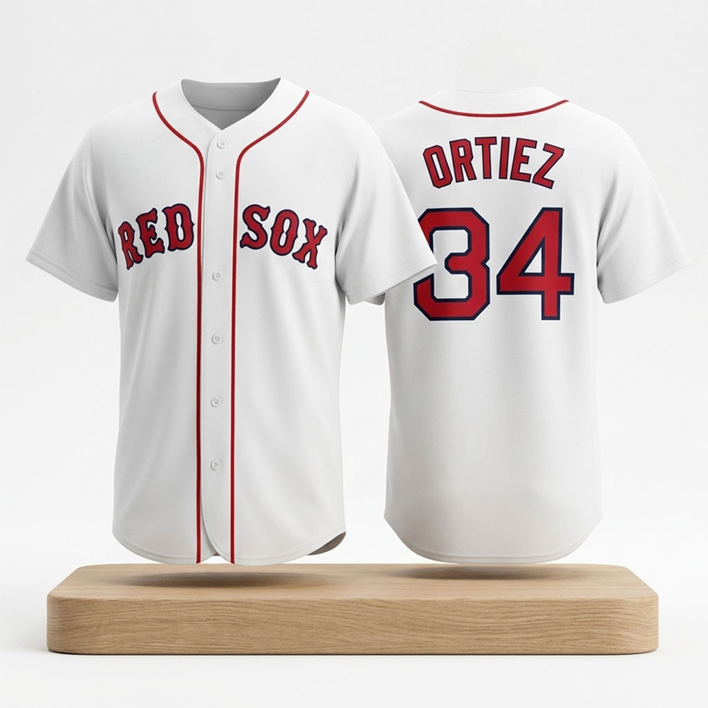 Boston Red Sox David Ortiz #34 Yankee Stadium Buried Jersey Red Sox Merch Gifts For Fans - Kdjoy