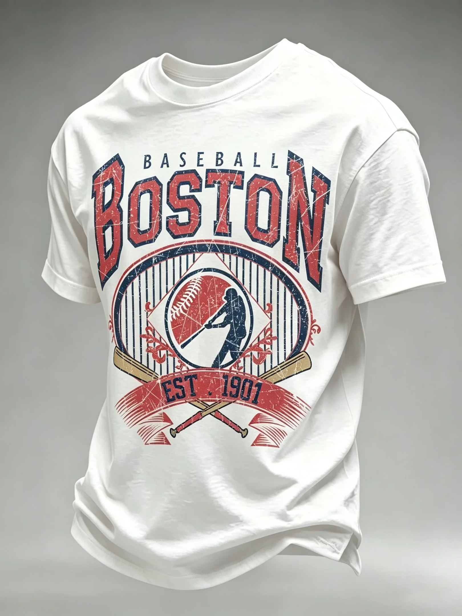 Boston Red Sox Merch Boston Baseball Est 1901 Vintage T-Shirt White Baseball Enthusiast Gifts - Kdjoy Boston Red Sox Merch Boston Baseball Est 1901 Vintage T-Shirt White Baseball Enthusiast Gifts - Kdjoy