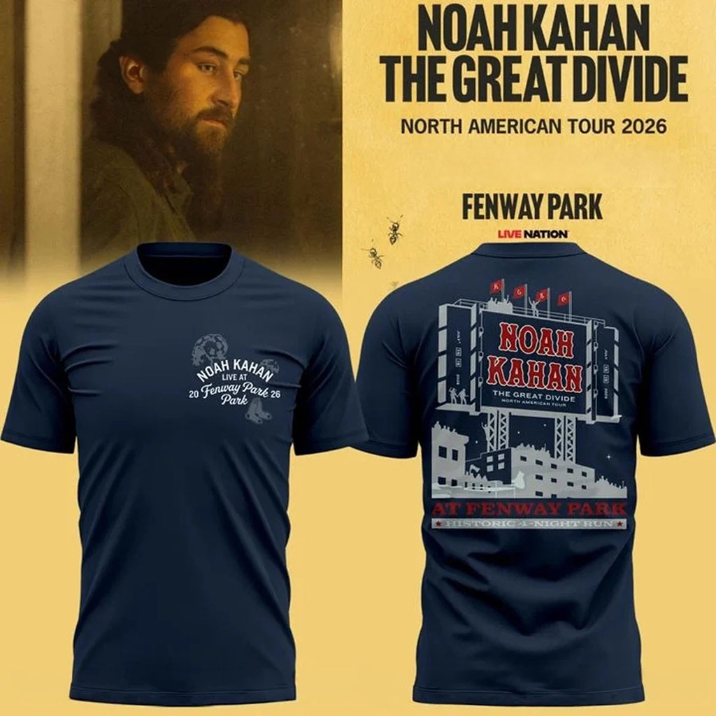 Boston Red Sox X Noah Kahan The Great Divide Tour Shirt Noah Kahan Merch Gifts For Music Fans - Kdjoy