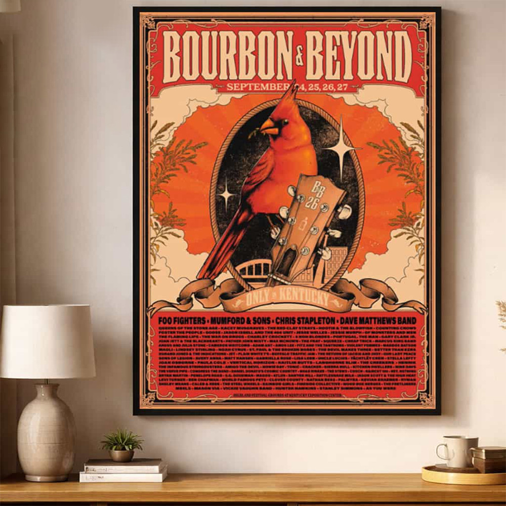Bourbon And Beyond Merch 2026 Festival In Kentucky On September 24 To 27 2026 Poster Wall Art - Kdjoy