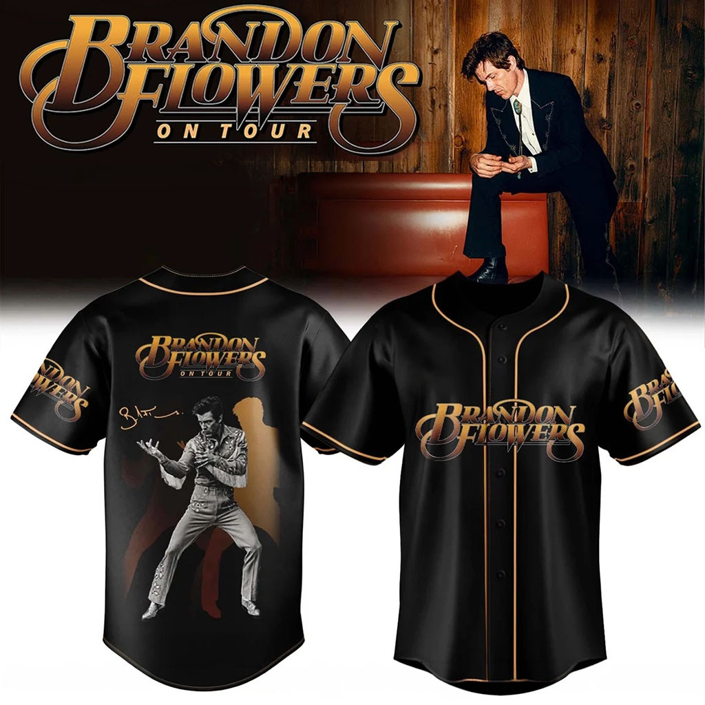 Brandon Flowers On Tour Baseball Jersey Signed Brandon Flowers Merch 2026 Gift For Music Fans - Kdjoy Brandon Flowers On Tour Baseball Jersey Signed Brandon Flowers Merch 2026 Gift For Music Fans - Kdjoy