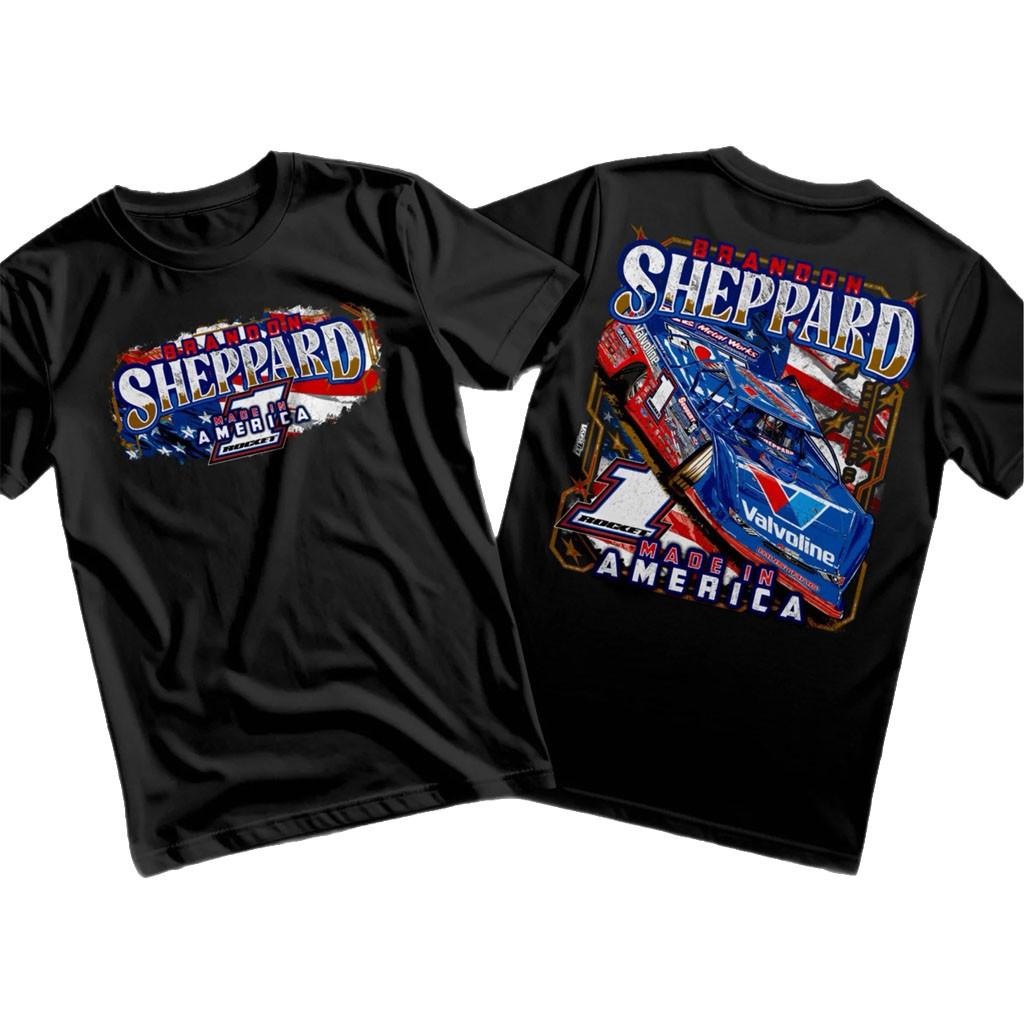 Brandon Sheppard Merch 2026 BSheep X Rocket1 Made In America T-Shirt Racing Fan Gear Gifts - Kdjoy