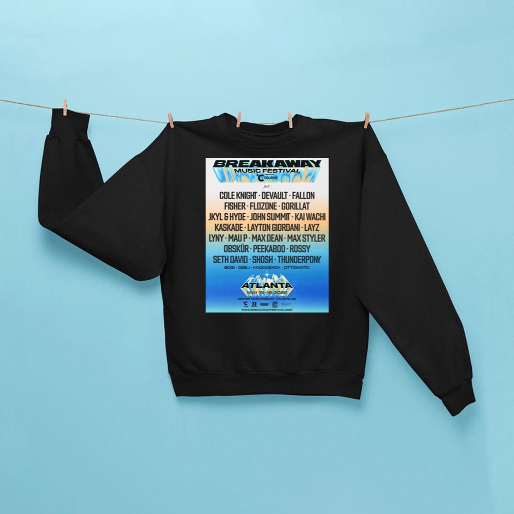 Breakaway Atlanta 2026 Music Festival Sweatshirt Black Gifts For Music Lovers - Kdjoy