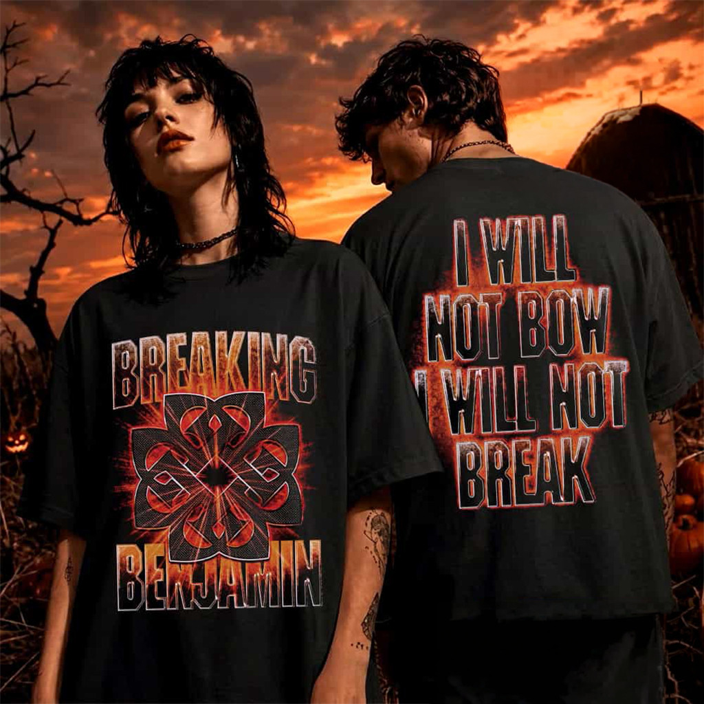 Breaking Benjamin 2026 Summer Nights Collection I Will Not Bow T-Shirt Breaking Benjamin Merch - Kdjoy