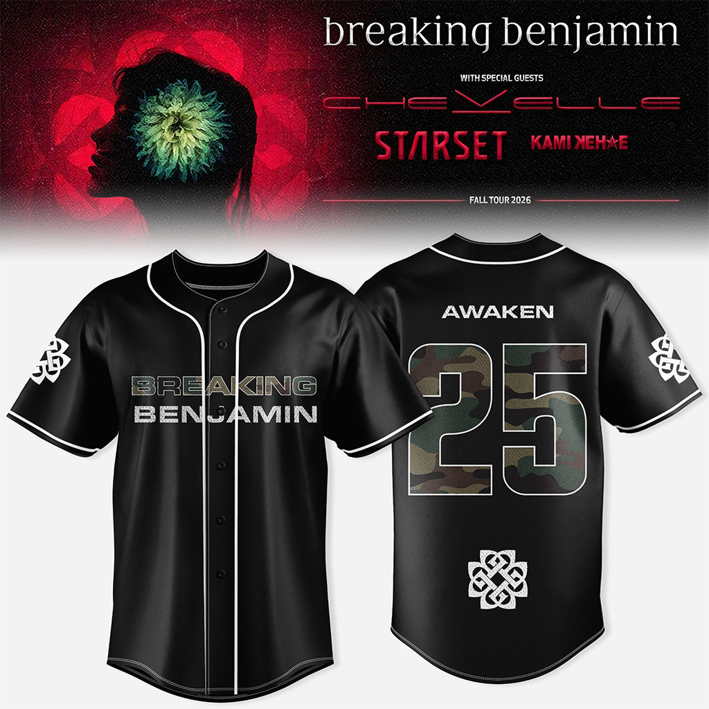 Breaking Benjamin American Tour 2026 Baseball Jersey Breaking Benjamin Merch Gifts For Fans - Kdjoy