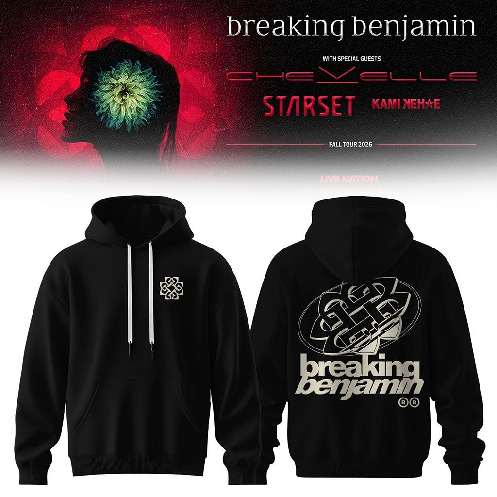 Breaking Benjamin American Tour 2026 Hoodie Breaking Benjamin Merch Black Brother Gifts - Kdjoy Breaking Benjamin American Tour 2026 Hoodie Breaking Benjamin Merch Black Brother Gifts - Kdjoy