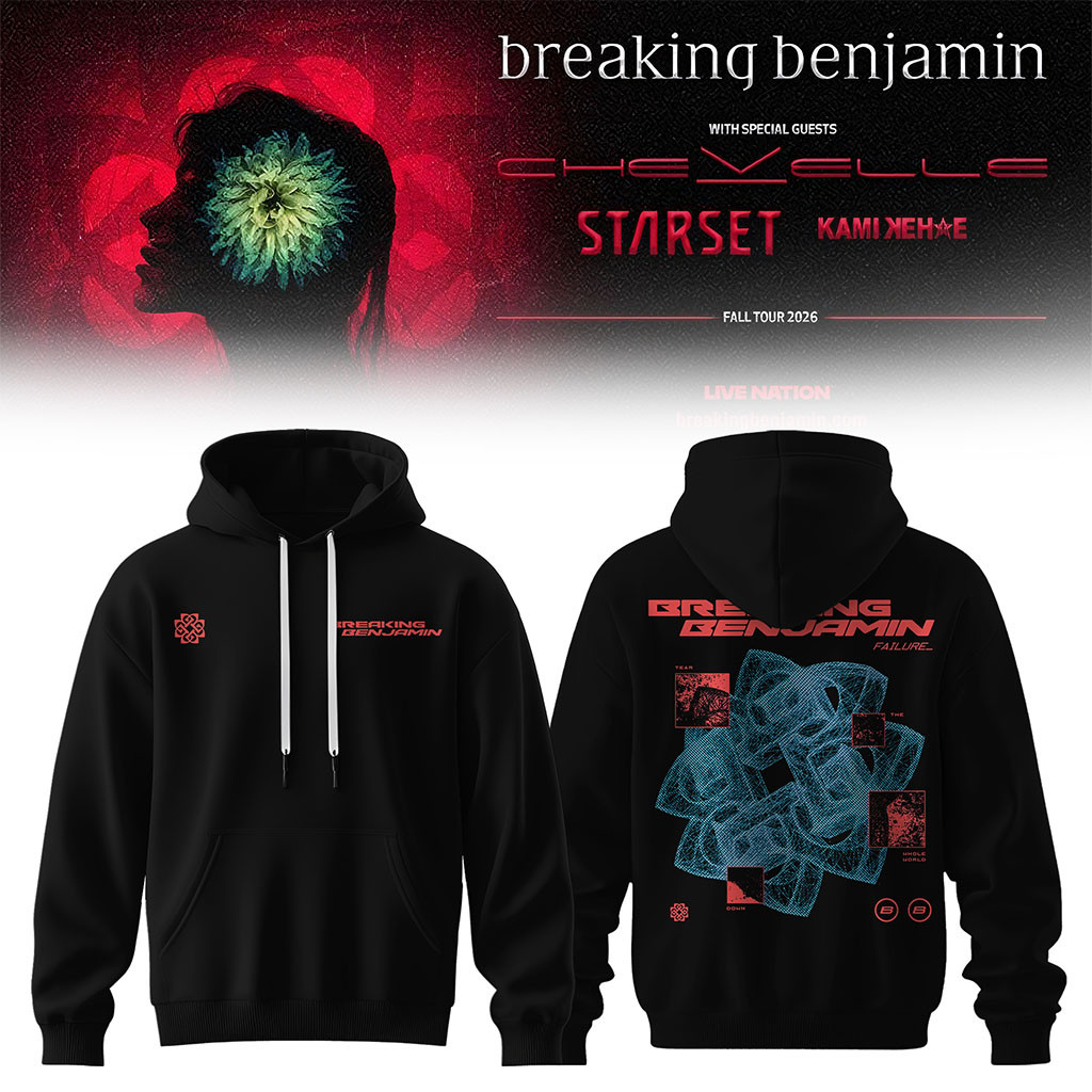 Breaking Benjamin American Tour 2026 Hoodie Breaking Benjamin Merch Gifts For Rock Lovers - Kdjoy