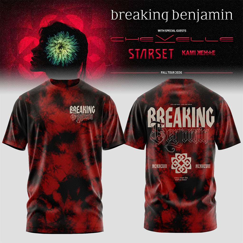 Breaking Benjamin American Tour 2026 Rock Band Tie Dye T-Shirt Breaking Benjamin Merch Fan Gifts - Kdjoy Breaking Benjamin American Tour 2026 Rock Band Tie Dye T-Shirt Breaking Benjamin Merch Fan Gifts - Kdjoy