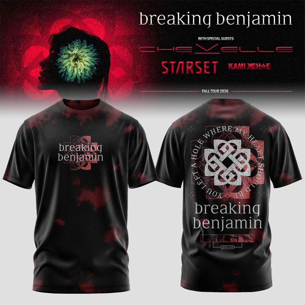 Breaking Benjamin American Tour 2026 T-Shirt Breaking Benjamin Merch Gift For Rock Band Fans - Kdjoy