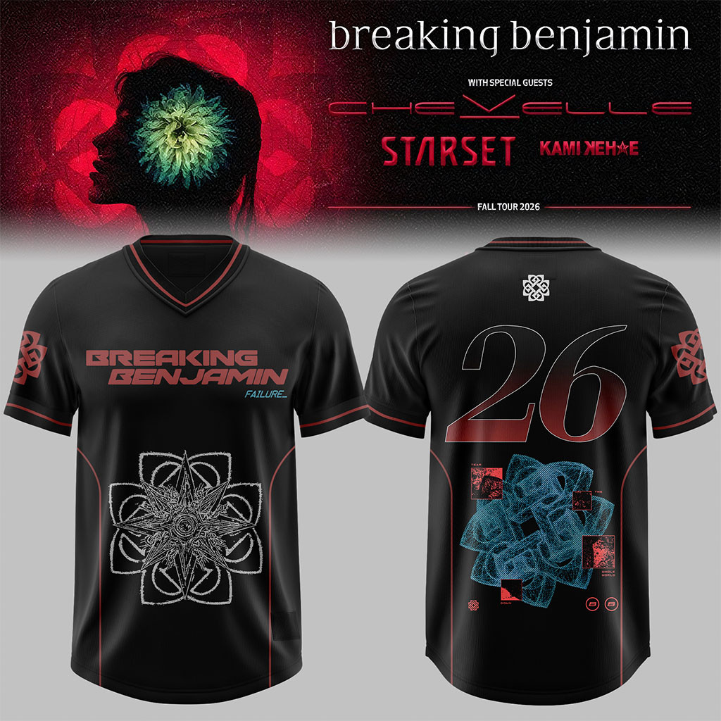 Breaking Benjamin American Tour 2026 V-Neck Jersey Breaking Benjamin Merch Gifts For Rock Fan - Kdjoy Breaking Benjamin American Tour 2026 V-Neck Jersey Breaking Benjamin Merch Gifts For Rock Fan - Kdjoy