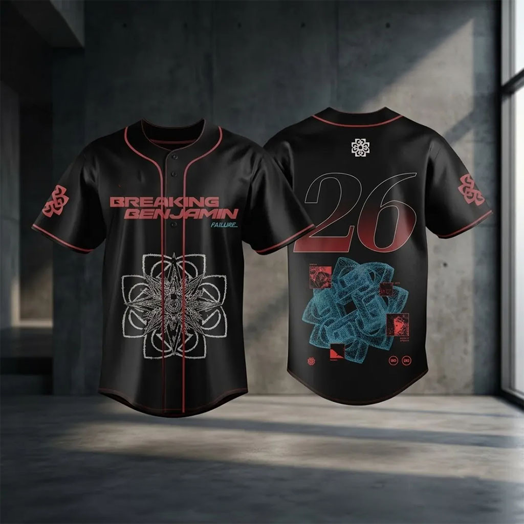 Breaking Benjamin Failure Black Baseball Jersey 2026 Breaking Benjamin Merch Rock Fan Gifts - Kdjoy Breaking Benjamin Failure Black Baseball Jersey 2026 Breaking Benjamin Merch Rock Fan Gifts - Kdjoy