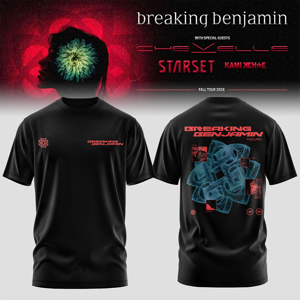 Breaking Benjamin Fall Tour 2026 T-Shirt Breaking Benjamin Merch Gifts For People Who Like Music - Kdjoy Breaking Benjamin Fall Tour 2026 T-Shirt Breaking Benjamin Merch Gifts For People Who Like Music - Kdjoy
