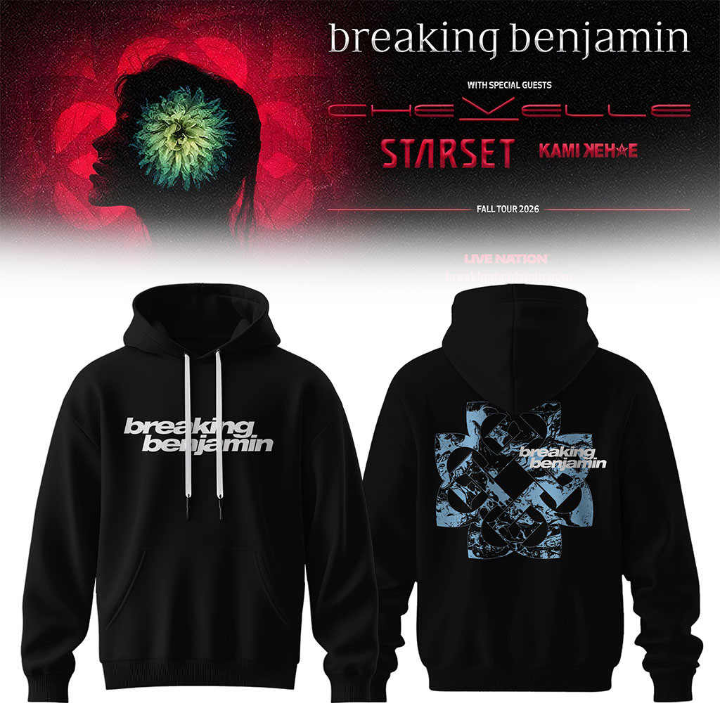 Breaking Benjamin Merch Fall Tour 2026 Hoodie Presents For Music Lovers - Kdjoy Breaking Benjamin Merch Fall Tour 2026 Hoodie Presents For Music Lovers - Kdjoy