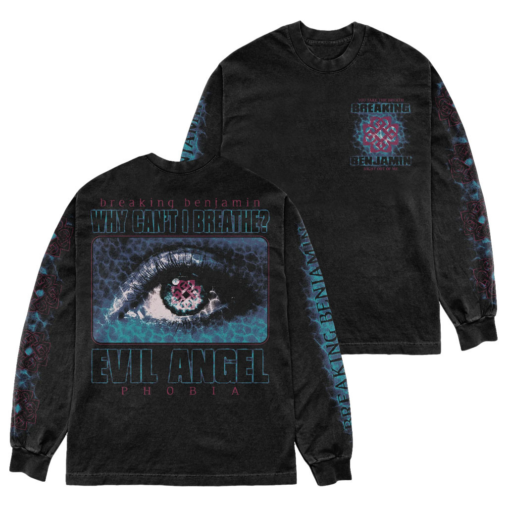 Breaking Benjamin Merch Phobia 20 Year Anniversary Collection 2026 Evil Angel Long Sleeve Shirt - Kdjoy