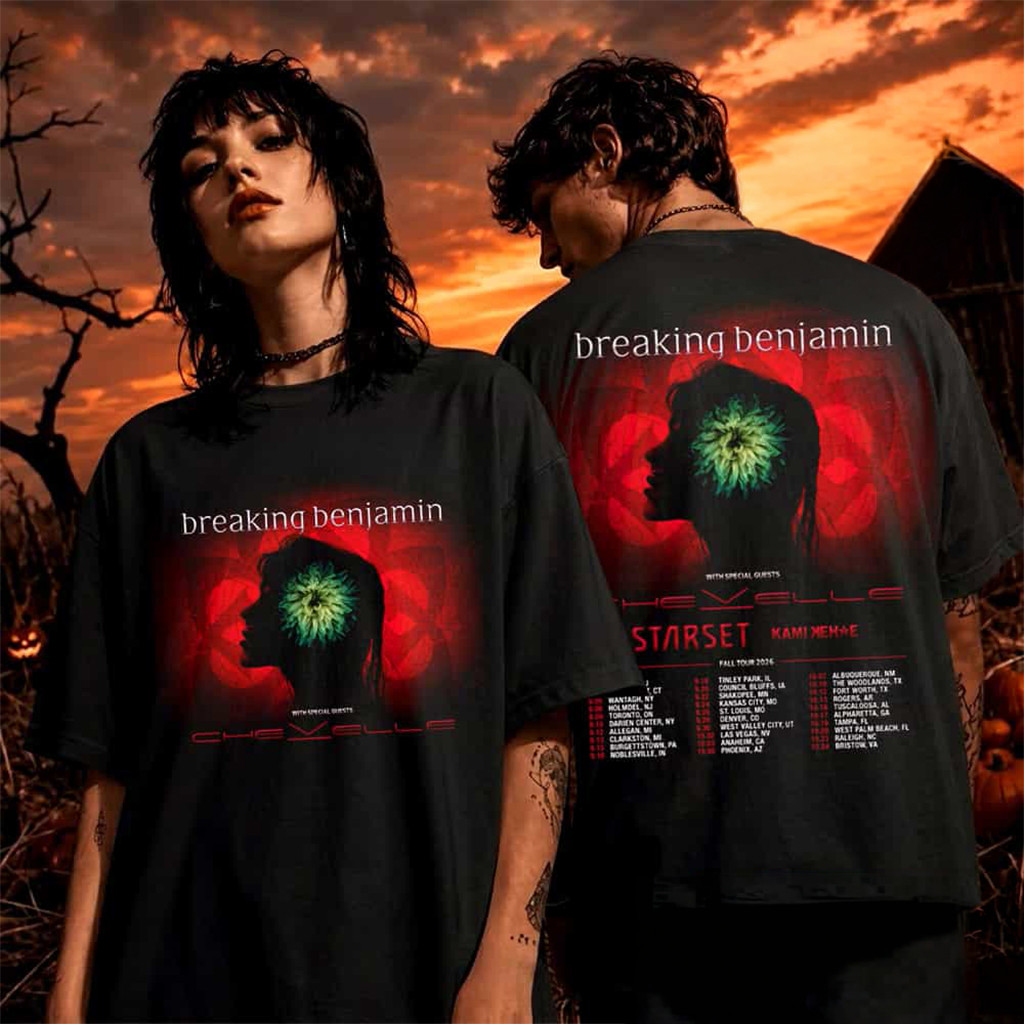 Breaking Benjamin North American Fall Tour 2026 T-Shirt Breaking Benjamin Merch Fans Gifts - Kdjoy