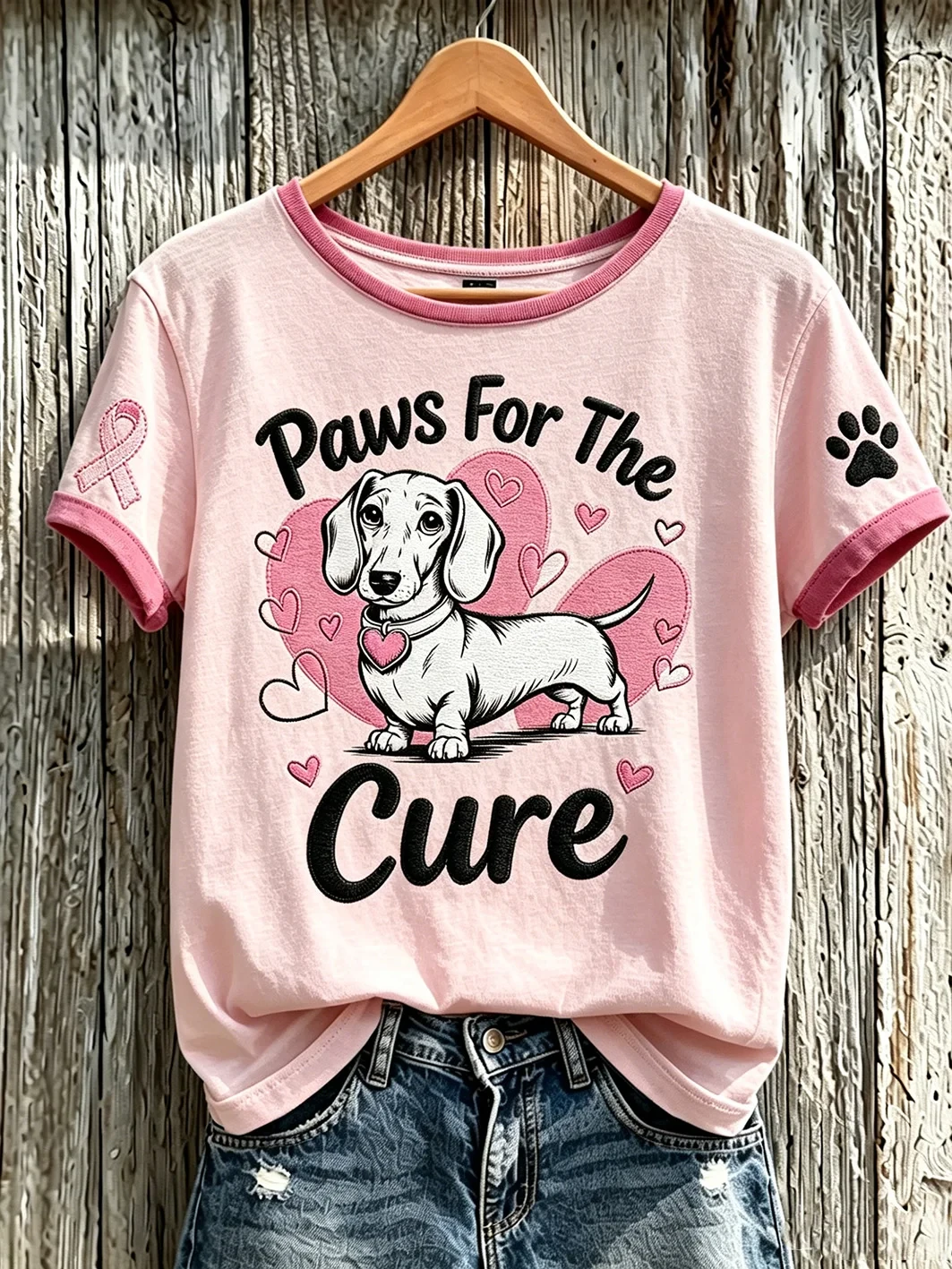 Breast Cancer Theme Cute Dog T-Shirt Paws For A Cure Shirt Breast Cancer Awareness Apparel - Kdjoy Breast Cancer Theme Cute Dog T-Shirt Paws For A Cure Shirt Breast Cancer Awareness Apparel - Kdjoy