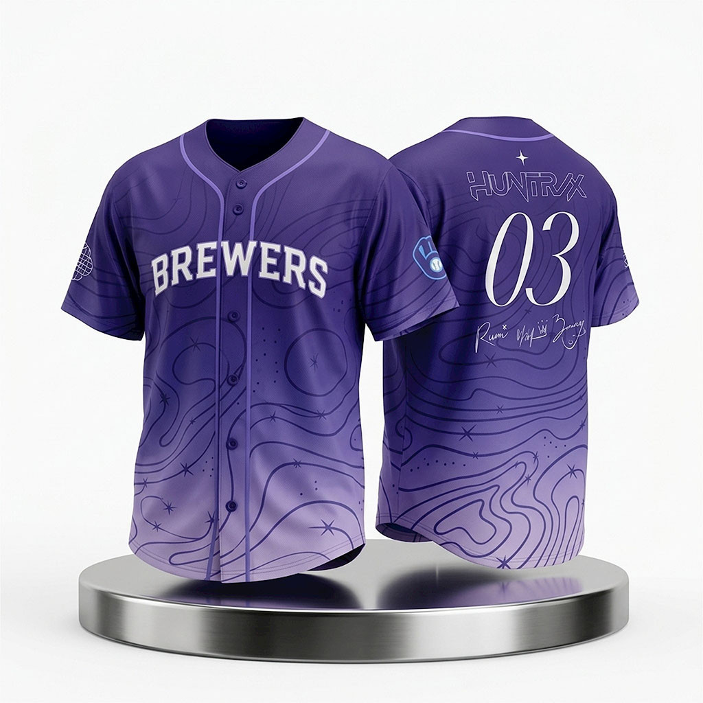 Brewers KPop Demon Hunters HUNTR X 2026 Jersey #03 Milwaukee Brewers Merch Fan Gifts - Kdjoy