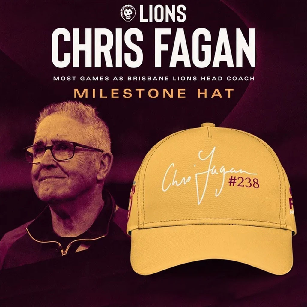 Brisbane Lions Chris Fagan Milestone Signature 2026 Hat Chris Fagan Merch Lions Fans Gifts - Kdjoy Brisbane Lions Chris Fagan Milestone Signature 2026 Hat Chris Fagan Merch Lions Fans Gifts - Kdjoy