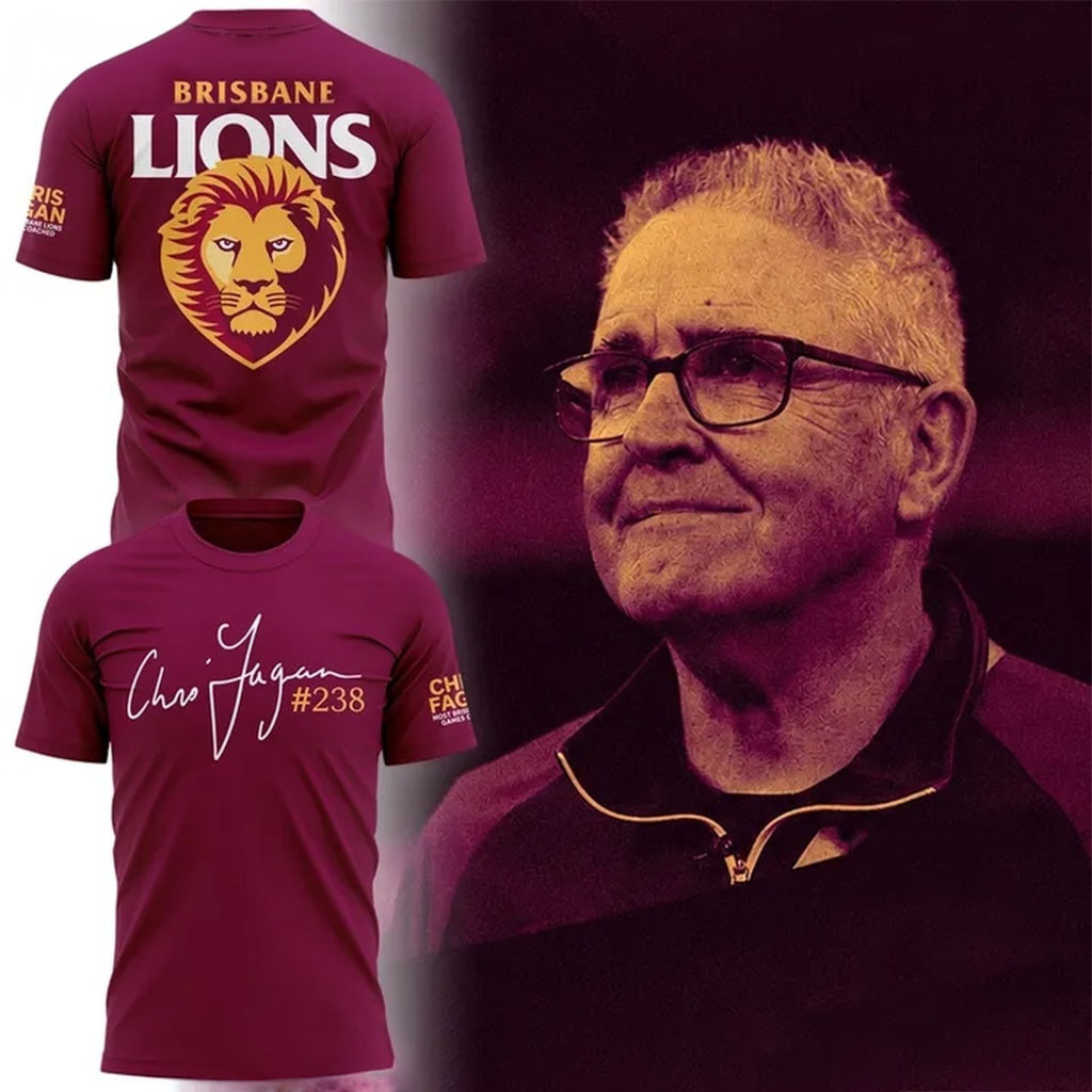 Brisbane Lions Chris Fagan Milestone Signature 2026 Shirt Chris Fagan Memorial T Shirts - Kdjoy