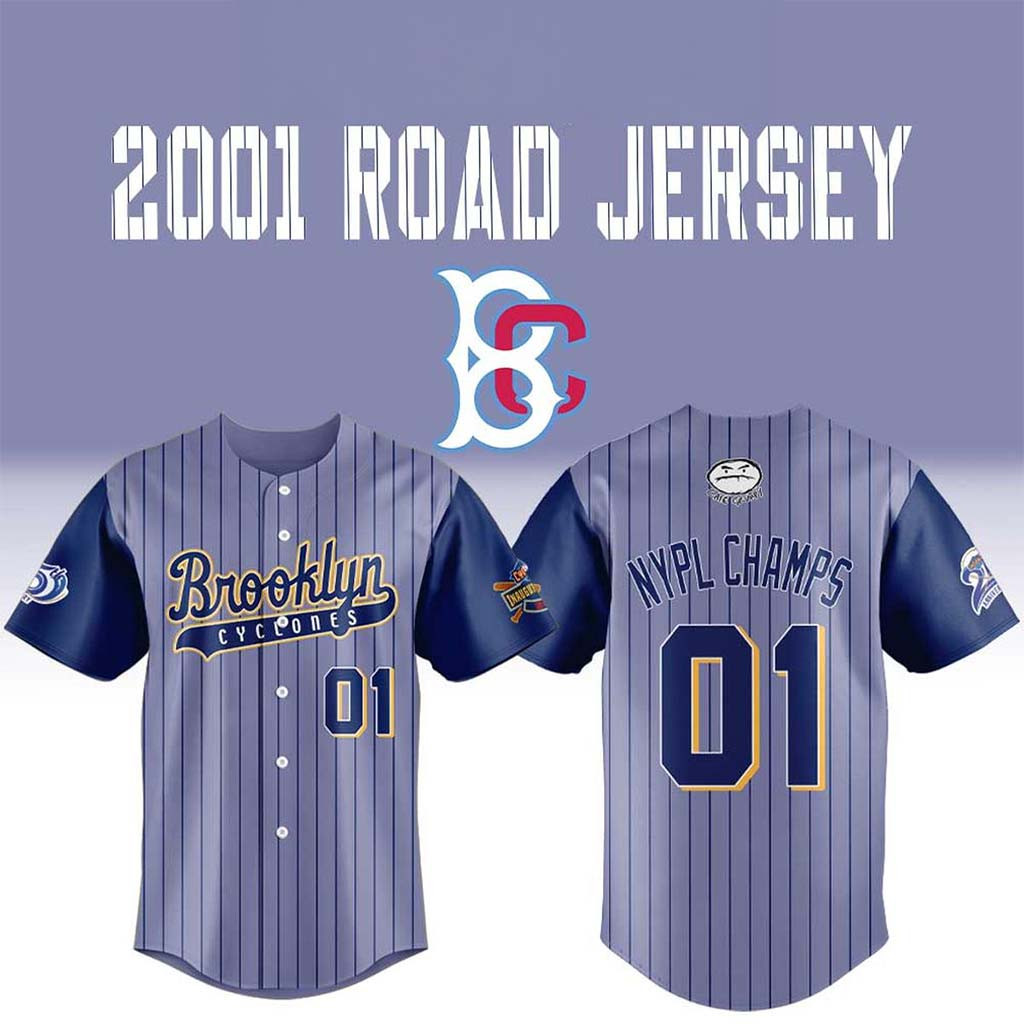 Brooklyn Cyclones From 2001 Road Jersey #1 NYPL Champs Jersey Brooklyn Cyclones Merch Gifts - Kdjoy Brooklyn Cyclones From 2001 Road Jersey #1 NYPL Champs Jersey Brooklyn Cyclones Merch Gifts - Kdjoy