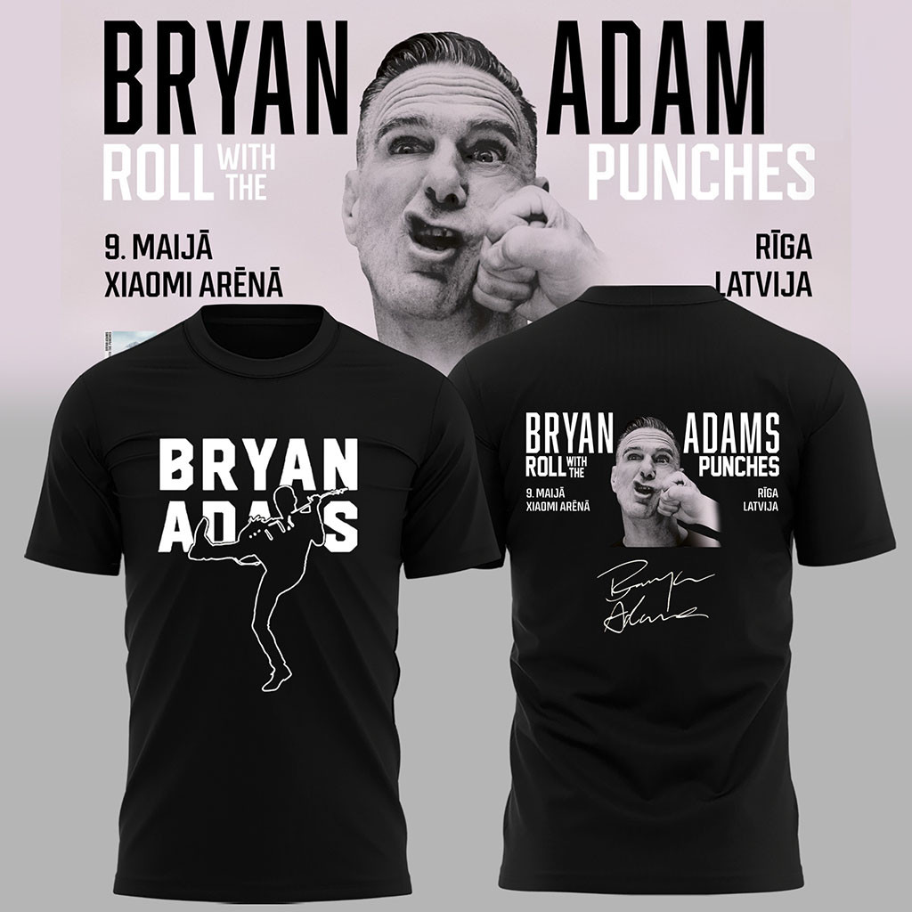 Bryan Adams Roll With The Punches Tour 2026 T-Shirt Bryan Adams Concert Merch Gift For Fans - Kdjoy