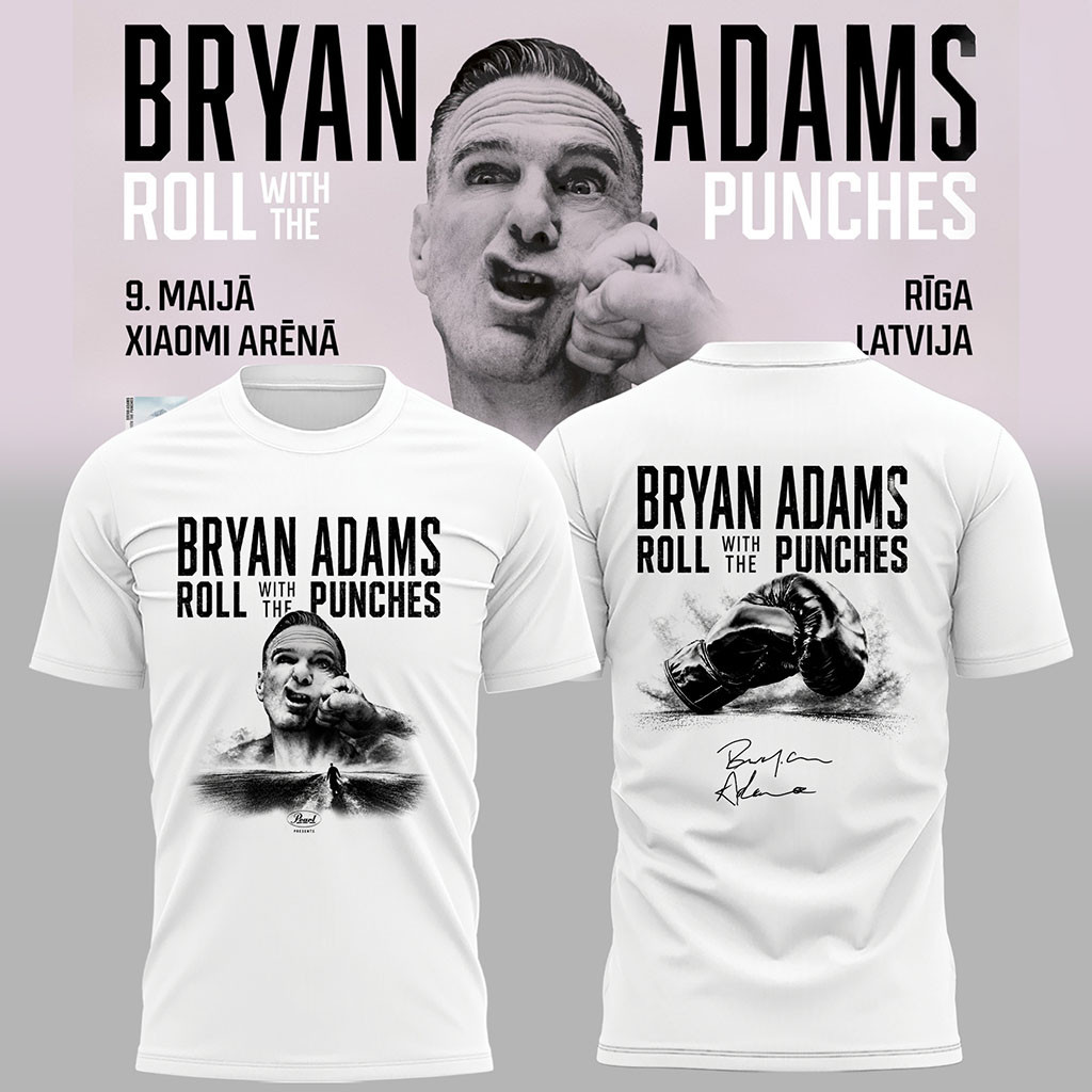 Bryan Adams Roll With The Punches Tour 2026 T-Shirt Bryan Adams Merch Gift For Music Lovers - Kdjoy