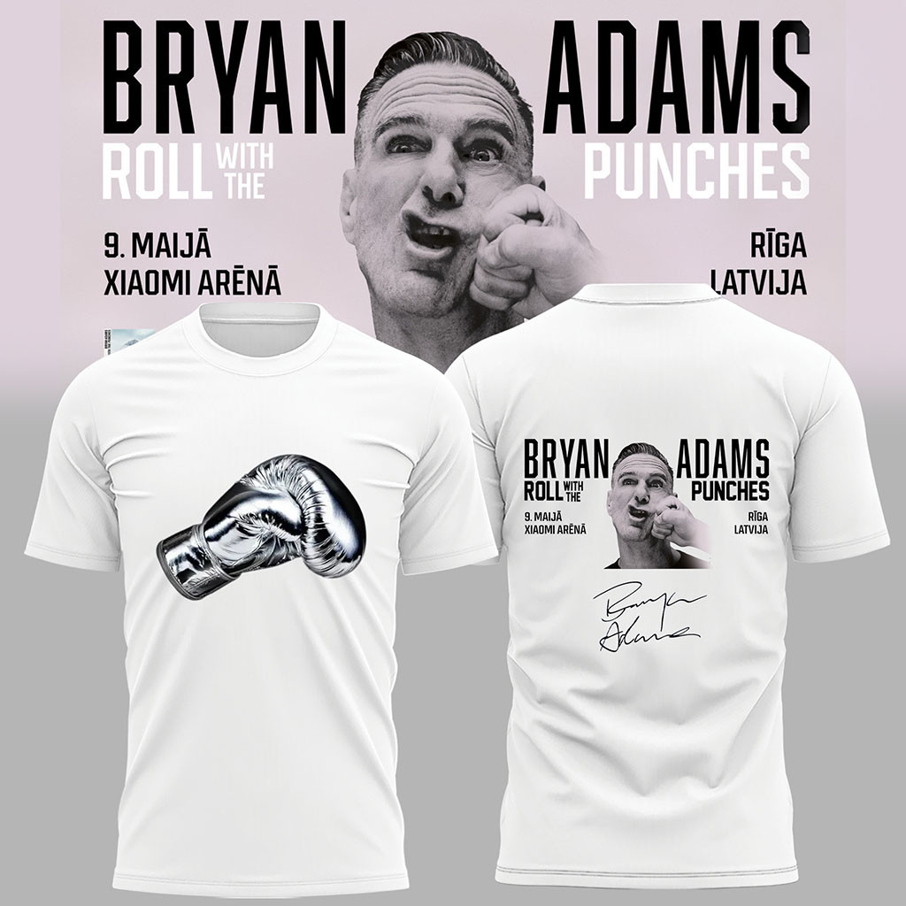 Bryan Adams Roll With The Punches Tour 2026 World Tour Graphic T-Shirt Bryan Adams Merch - Kdjoy