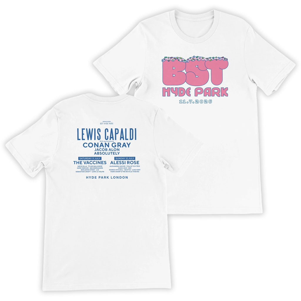 BST Hyde Park Merch 2026 Lewis Capaldi 11th July Event T-Shirt Best Gifts For Music Lovers - Kdjoy BST Hyde Park Merch 2026 Lewis Capaldi 11th July Event T-Shirt Best Gifts For Music Lovers - Kdjoy