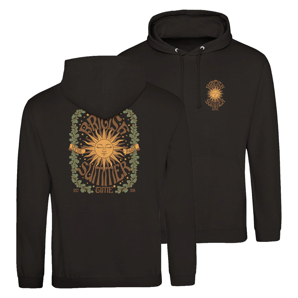BST Hyde Park Merch 2026 Sun Black Hoodie Summer Music Festival Clothing For Fans - Kdjoy