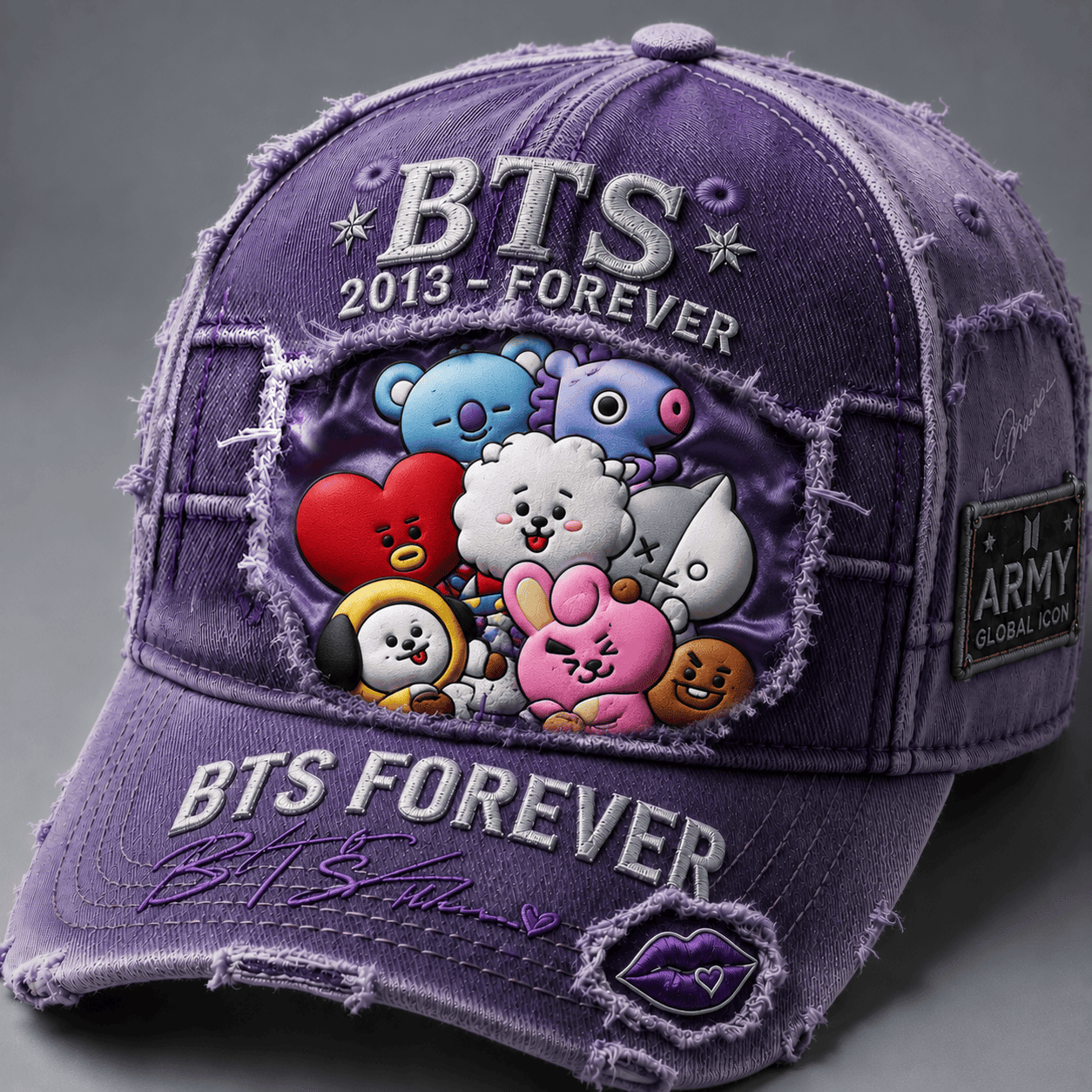 BTS 2013 Forever Hat Cute BT21's Cap BTS Army Merch Gifts For Kpop Fans - Kdjoy BTS 2013 Forever Hat Cute BT21's Cap BTS Army Merch Gifts For Kpop Fans - Kdjoy