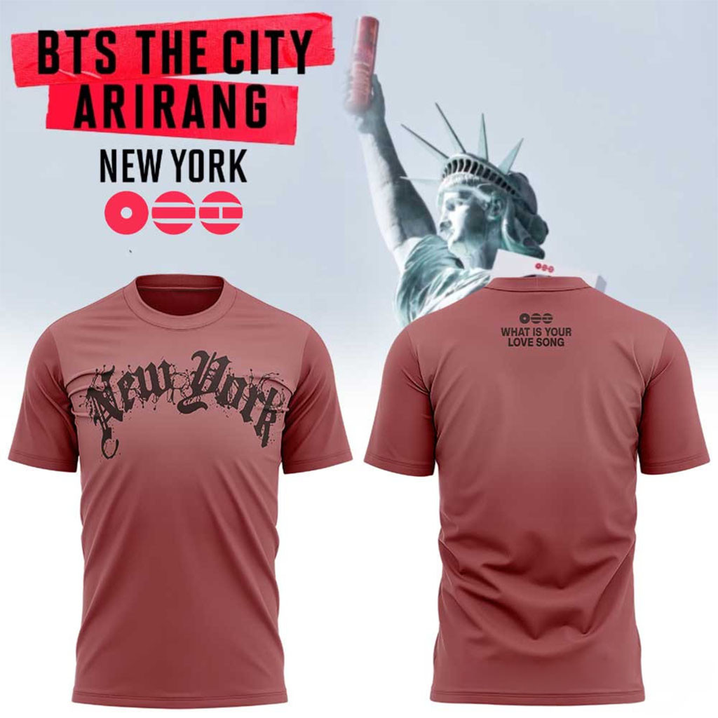 BTS Arirang 2026 Tour New York T-Shirt What Is Your Love Song Shirt BTS World Tour Merch - Kdjoy