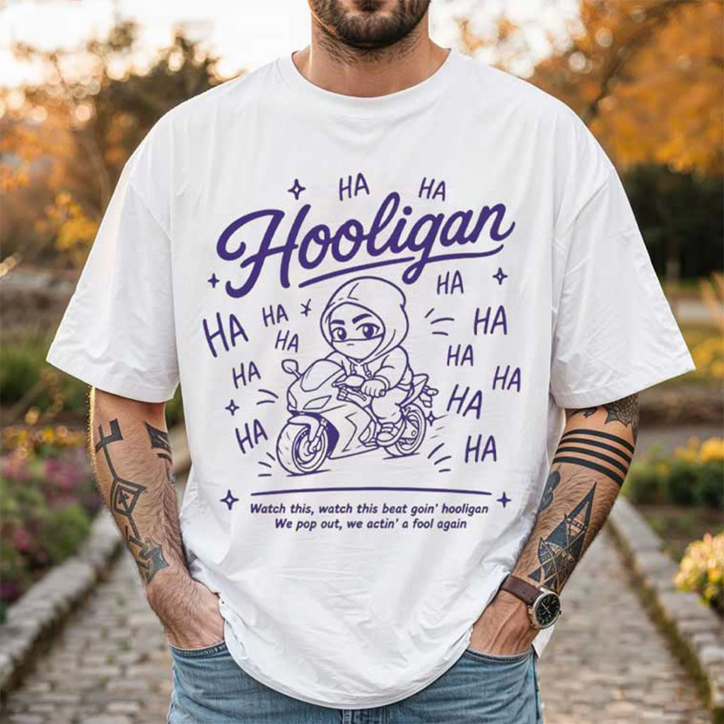 BTS Arirang Tour 2026 Hooligan Purple Kpop Chibi T-Shirt BTS Merch Gifts For Fans - Kdjoy