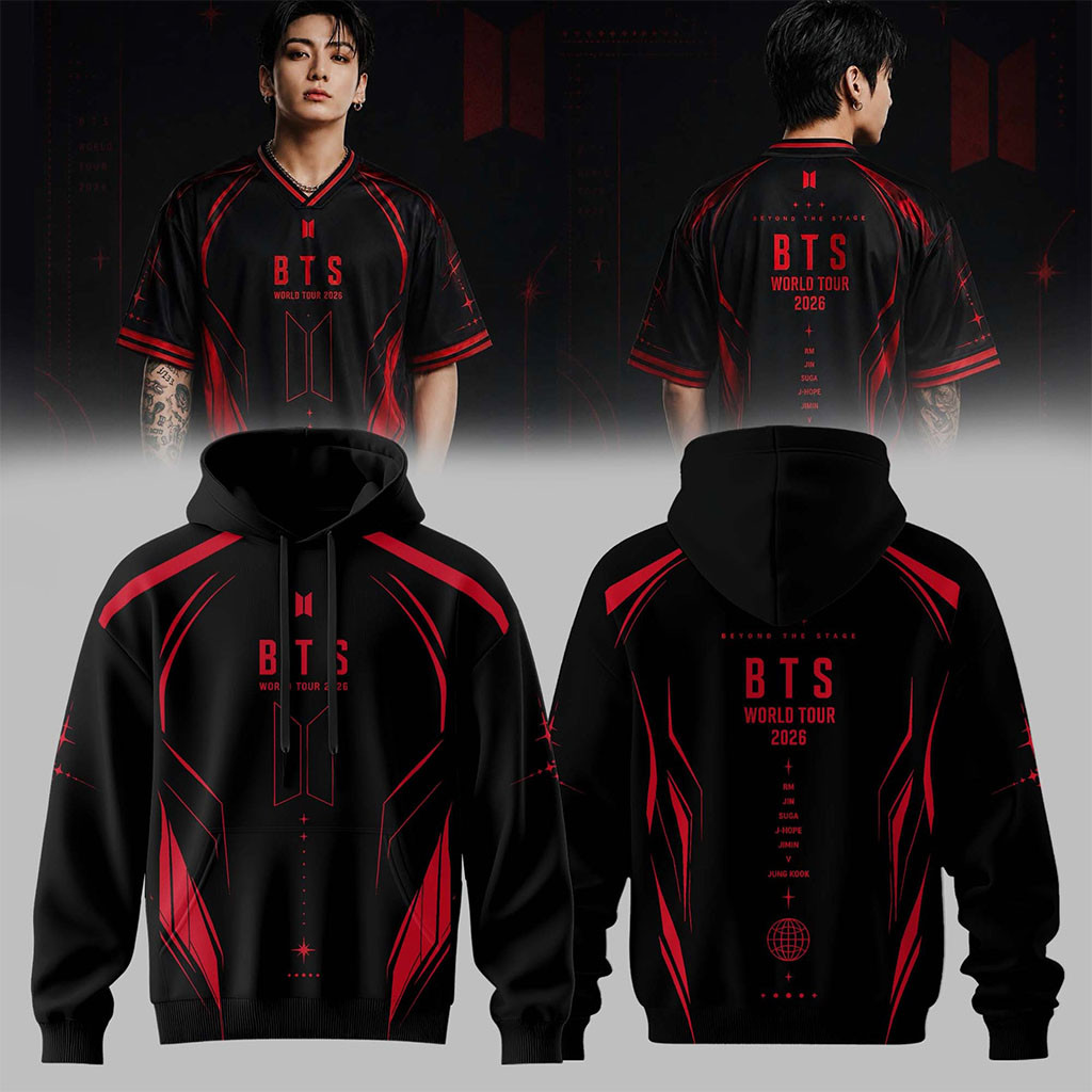 BTS Arirang World Tour Merch 2026 Beyond The Stage Hoodie Black BTS Related Gift Ideas - Kdjoy