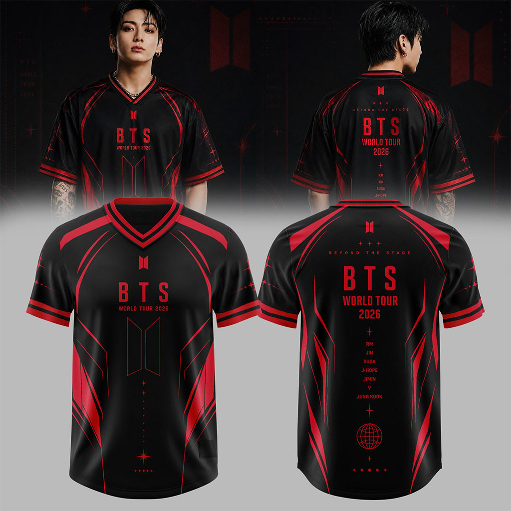 BTS Arirang World Tour Merch 2026 Beyond The Stage V-Neck Shirt Black Gift For Army BTS Fans - Kdjoy BTS Arirang World Tour Merch 2026 Beyond The Stage V-Neck Shirt Black Gift For Army BTS Fans - Kdjoy