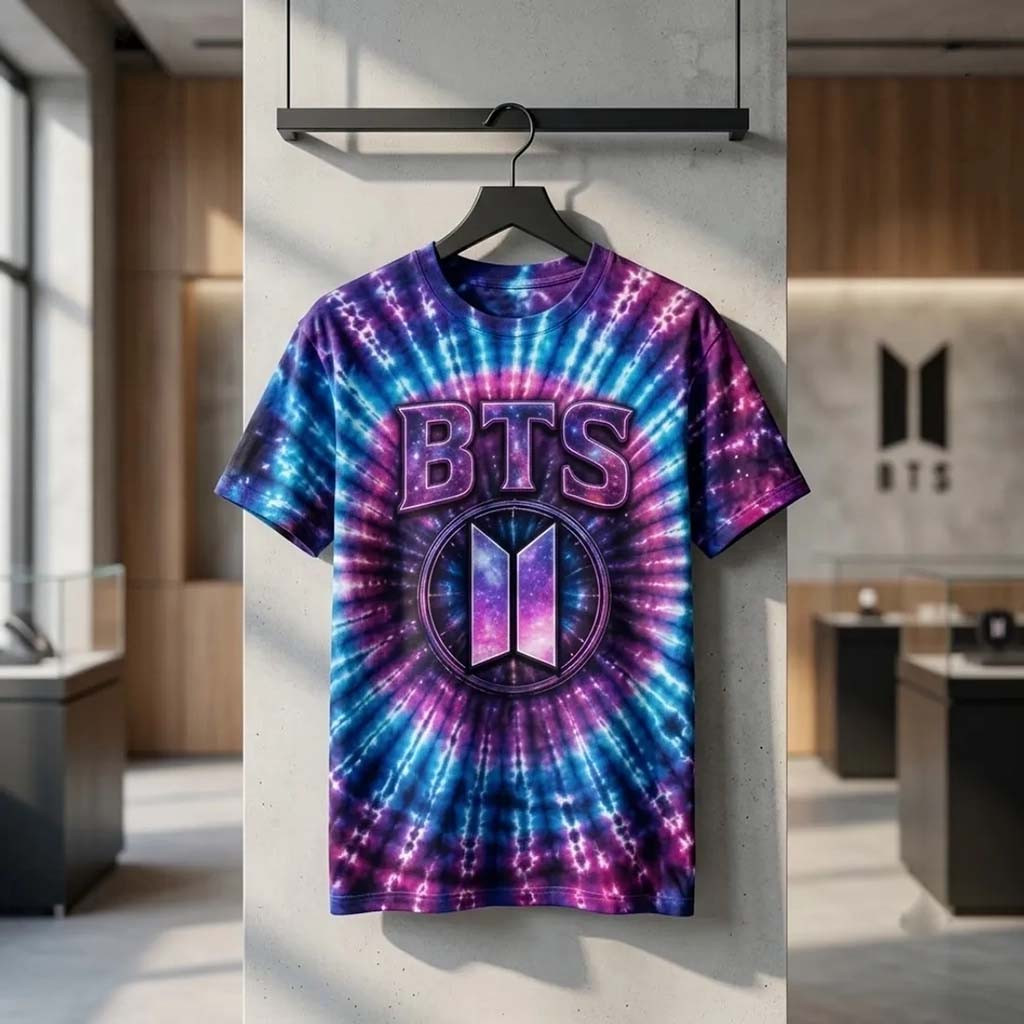BTS Galaxy Tie Dye T-Shirt BTS Merch Kpop Fan Apparel Best Gift For Army - Kdjoy