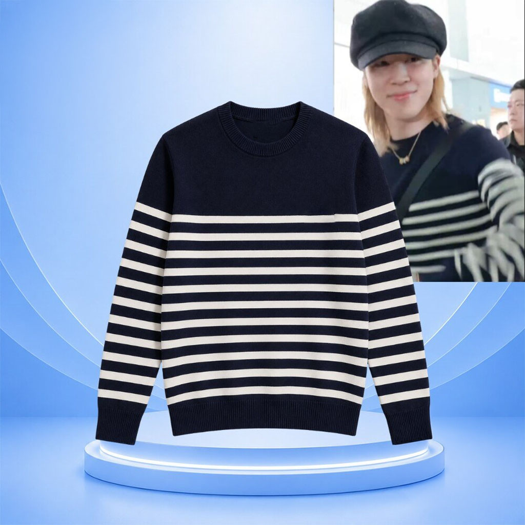 BTS Jimin x Mariniere Sweater 2026 BTS Jimin Merch Gift Ideas For Kpop Fan - Kdjoy
