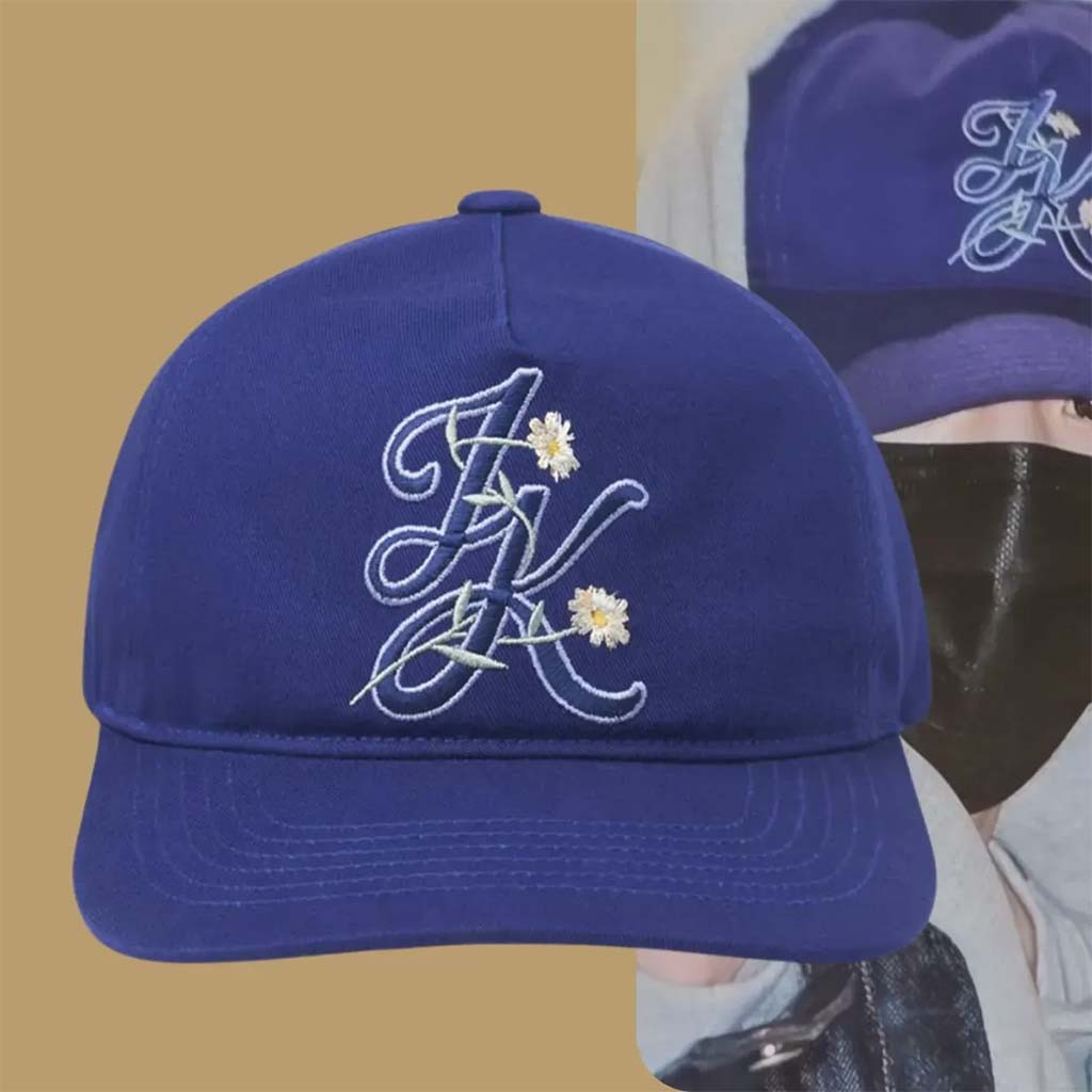 BTS Jungkook JK Daisy Embroidered Hat At The Airport 2026 Baseball Cap BTS World Tour Merch - Kdjoy