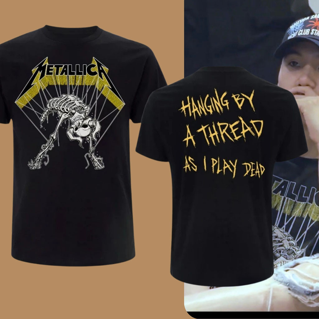 BTS Suga Metallica Pop Up M72 World Tour 2026 Hanging By A Thread T-Shirt BTS Merch Fan Gifts - Kdjoy
