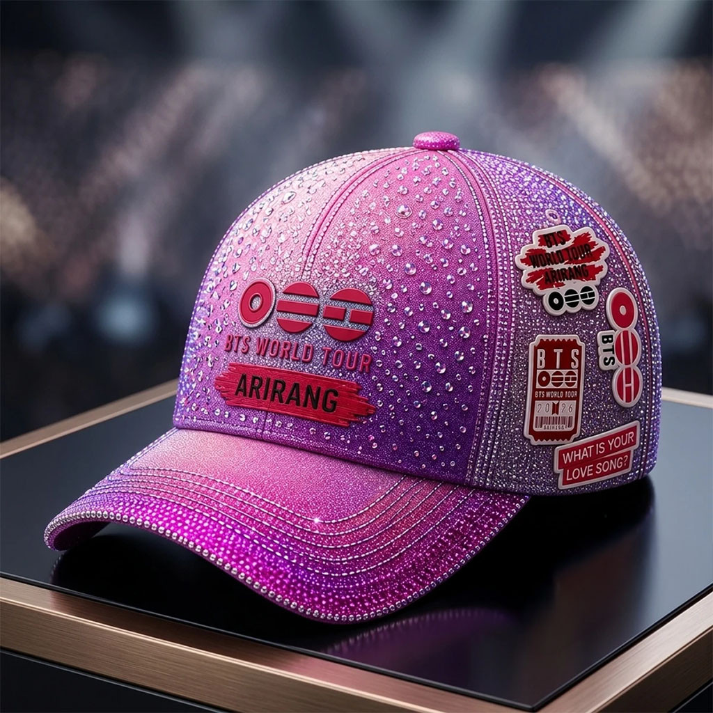 BTS World Tour Arirang Hat What Is Your Love Song Hat BTS Merch Arirang Tour 2026 Kpop Gear - Kdjoy BTS World Tour Arirang Hat What Is Your Love Song Hat BTS Merch Arirang Tour 2026 Kpop Gear - Kdjoy