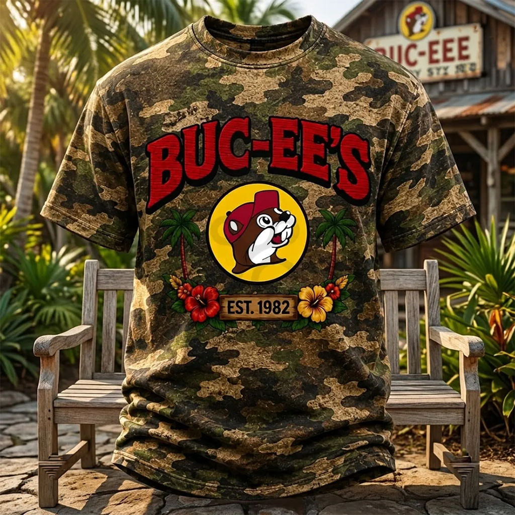 Buc-Ee's Camouflage T-Shirt Hibiscus Flower Tropical Themed Shirt Buc Ee's Merch Gifts - Kdjoy Buc-Ee's Camouflage T-Shirt Hibiscus Flower Tropical Themed Shirt Buc Ee's Merch Gifts - Kdjoy