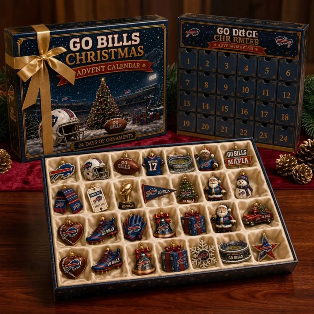 Buffalo Bills Christmas Ornament Advent Calendar 2026 Buffalo Bills Merch Gift For Football Fan - Kdjoy