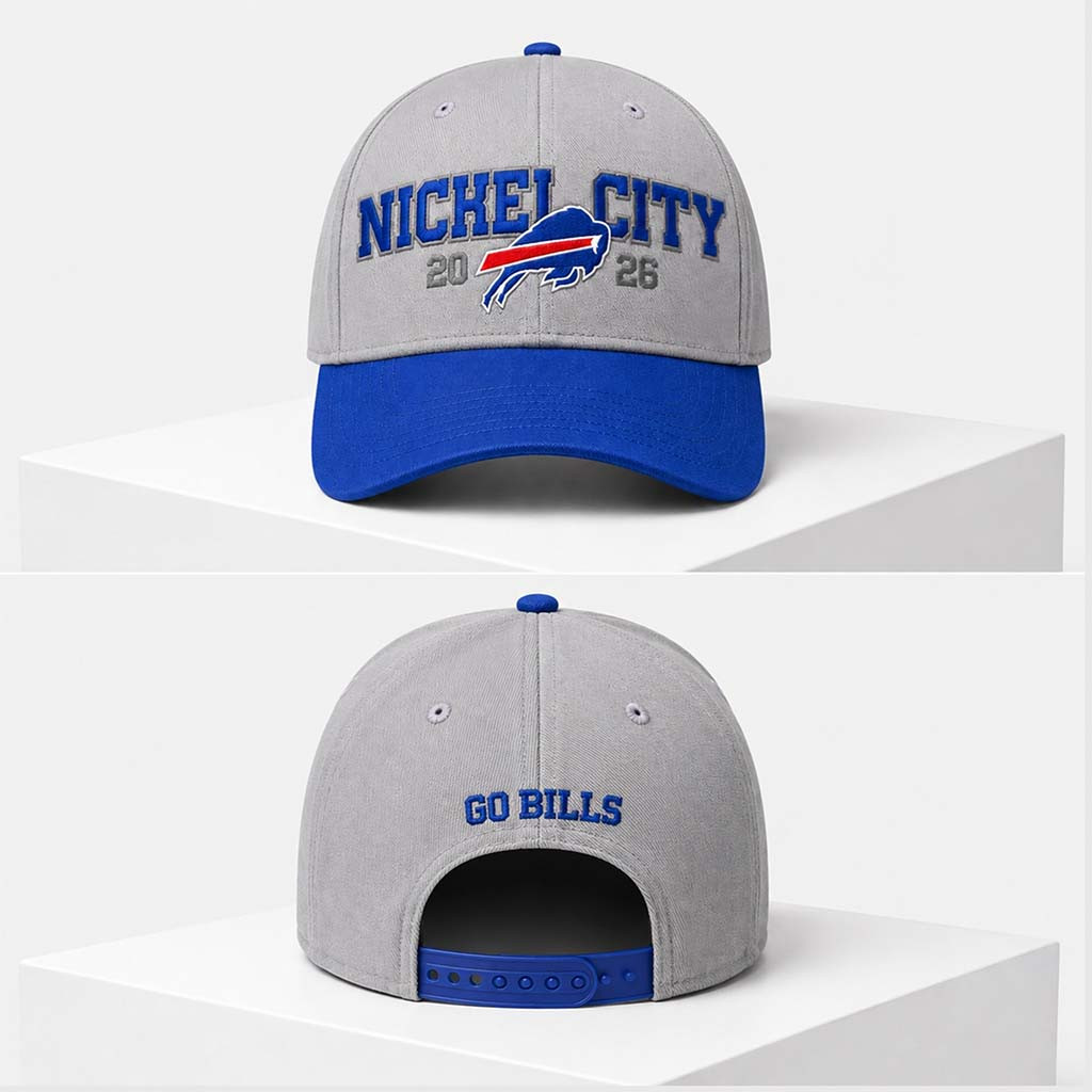 Buffalo Bills Go Bills Nickel City 2026 Hat Embroidered Buffalo Bills Merch Football Fans Gift - Kdjoy Buffalo Bills Go Bills Nickel City 2026 Hat Embroidered Buffalo Bills Merch Football Fans Gift - Kdjoy