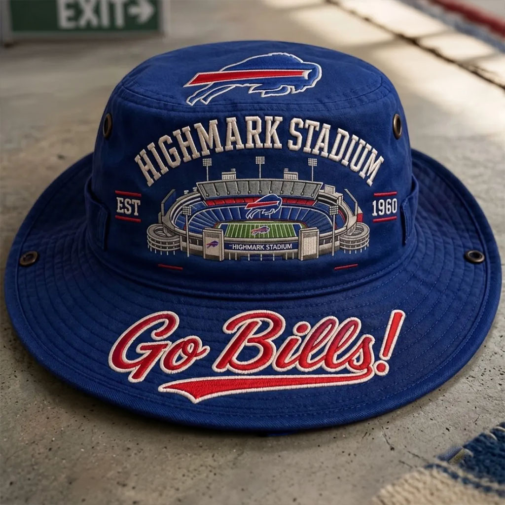 Buffalo Bills Highmark Stadium Bucket Hat Buffalo Bills Merch Present For Game Day - Kdjoy Buffalo Bills Highmark Stadium Bucket Hat Buffalo Bills Merch Present For Game Day - Kdjoy