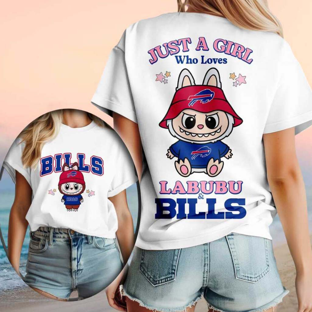 Buffalo Bills Labubu Mascot Just A Girl Who Loves Football Shirt Buffalo Bills Merch Fan Gifts