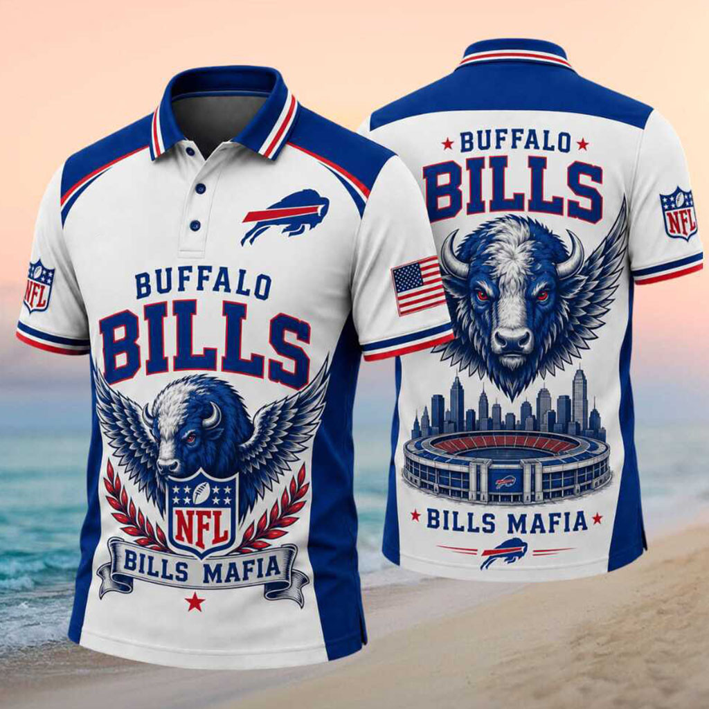Buffalo Bills Merch Bills Mafia Stadium Skyline Polo Shirt Game Day Apparel Gift Ideas - Kdjoy Buffalo Bills Merch Bills Mafia Stadium Skyline Polo Shirt Game Day Apparel Gift Ideas - Kdjoy