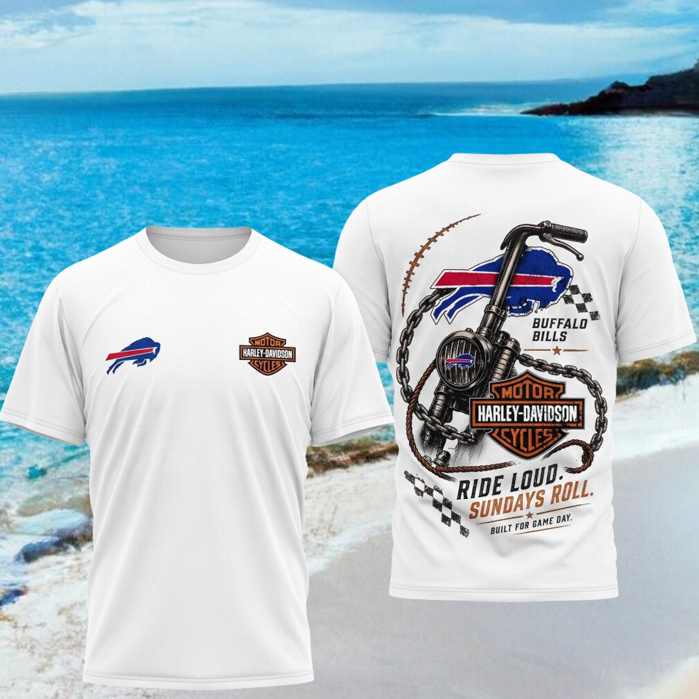 Buffalo Bills Motorcycle Ride Loud Sundays Roll Biker Shirt Buffalo Bills Merch Gift For Riders - Kdjoy