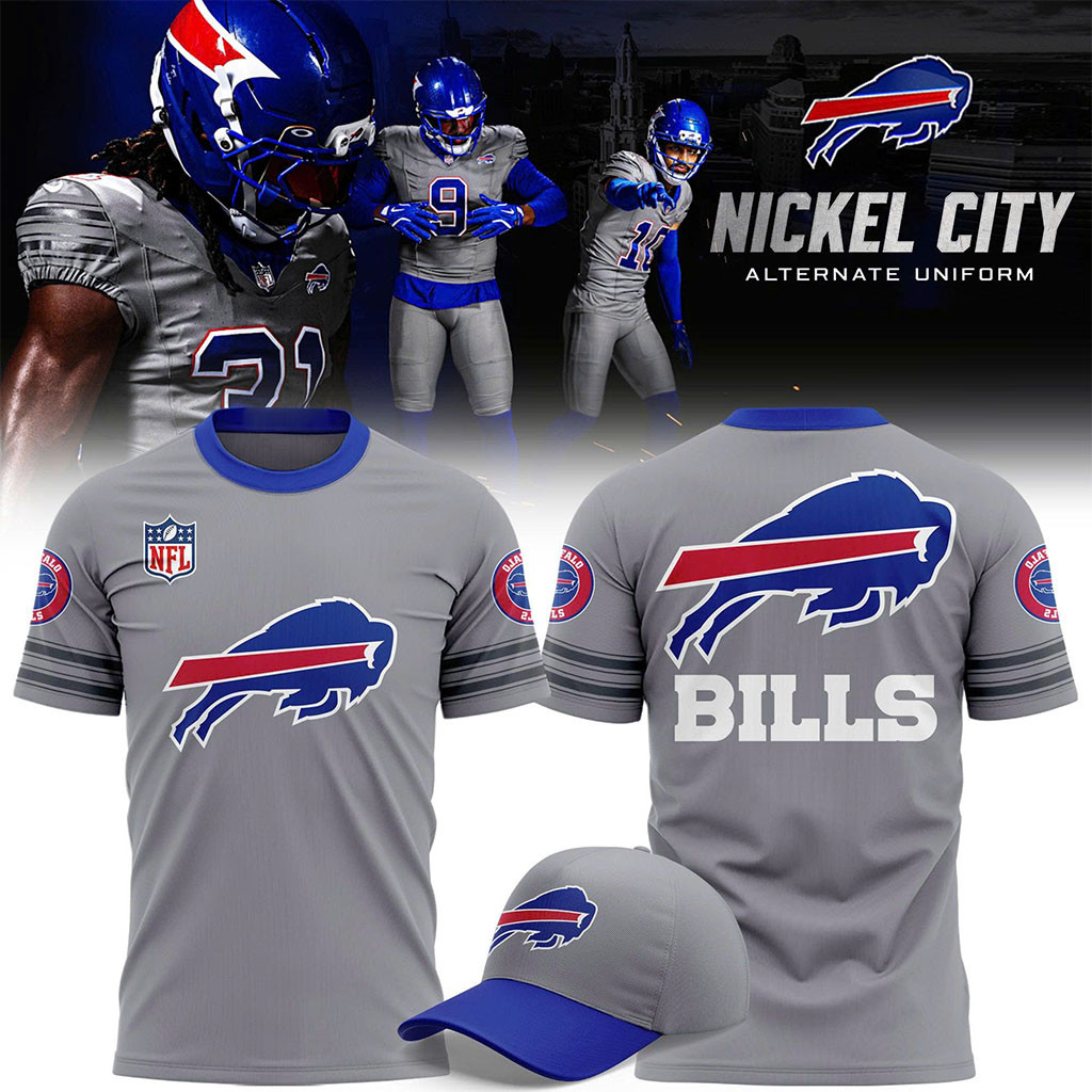 Buffalo Bills Nickel City Alternate Shirt Gray Buffalo Bills Merch Present For Football Fans - Kdjoy Buffalo Bills Nickel City Alternate Shirt Gray Buffalo Bills Merch Present For Football Fans - Kdjoy