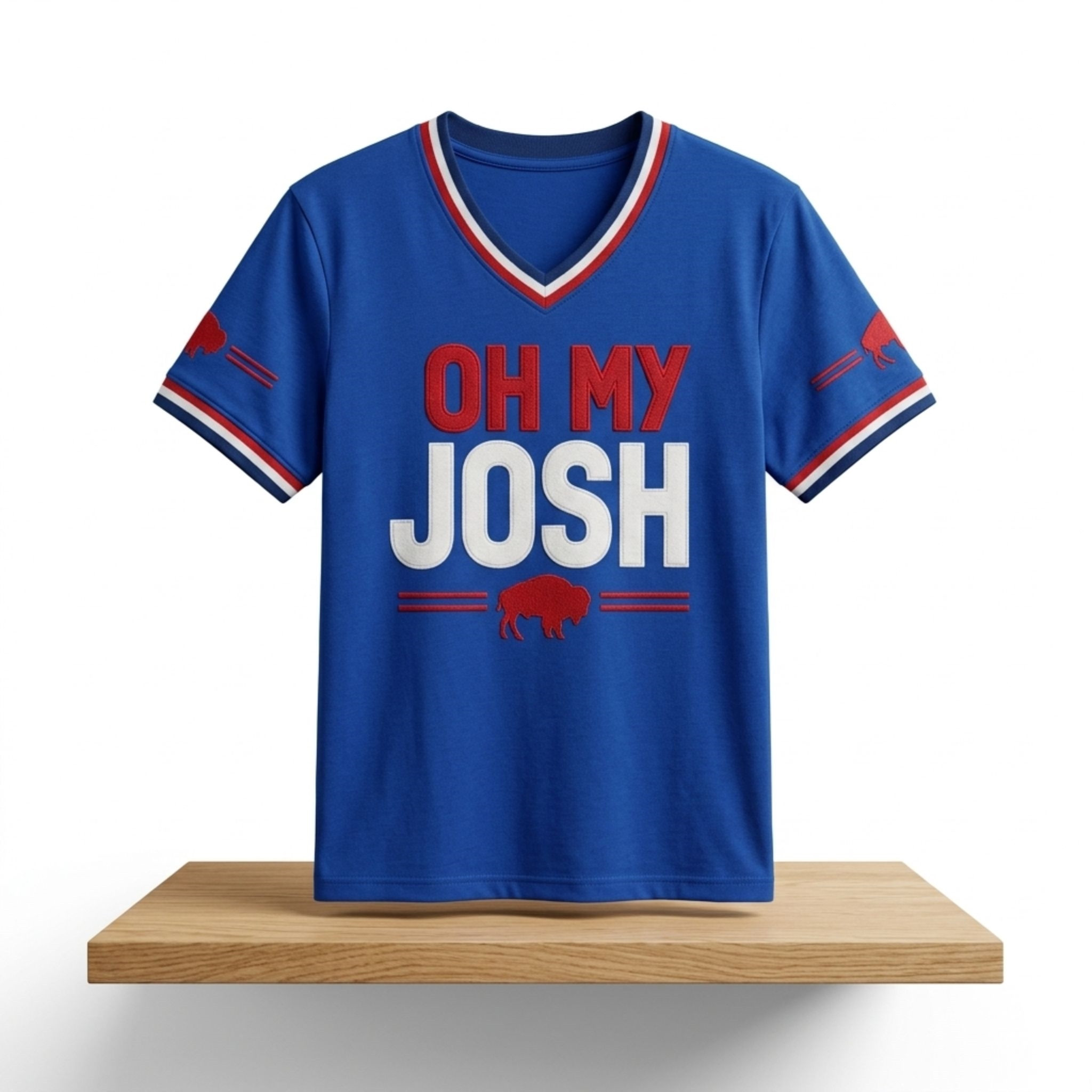 Buffalo Bills Oh My Josh V-Neck Shirt Buffalo Bills Merch Unique Gifts For Football Fans - Kdjoy