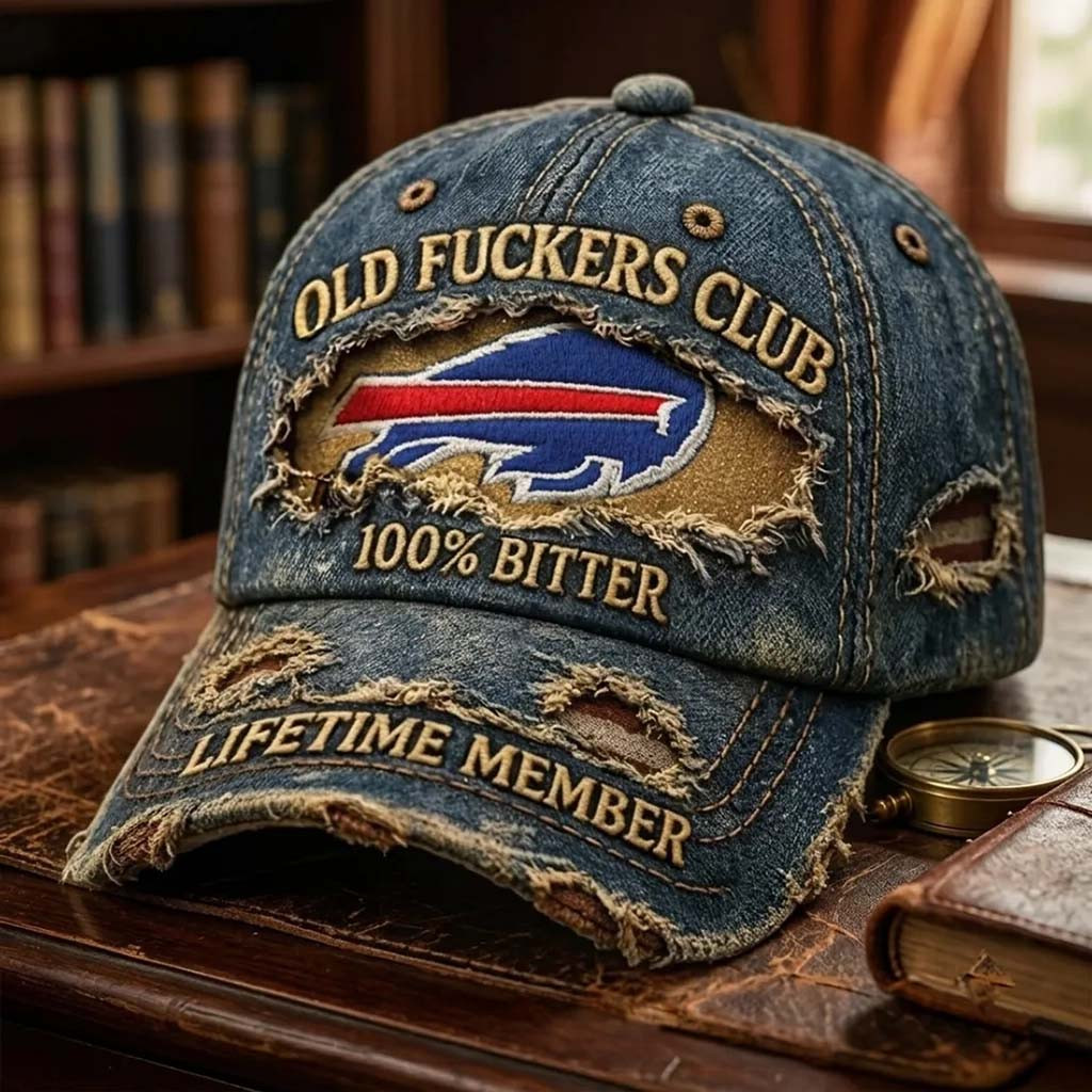 Buffalo Bills Old Fcker Club Distressed Hat Lifetime Member Baseball Cap Buffalo Bills Merch - Kdjoy Buffalo Bills Old Fcker Club Distressed Hat Lifetime Member Baseball Cap Buffalo Bills Merch - Kdjoy