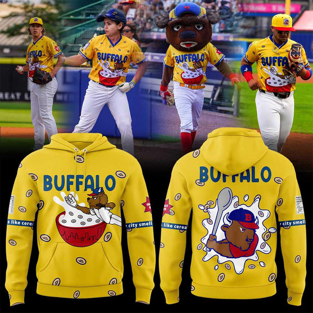 Buffalo Bisons Cereal Sub Blank Hoodie Buffalo Bisons Merch Gifts For Baseball Lovers - Kdjoy